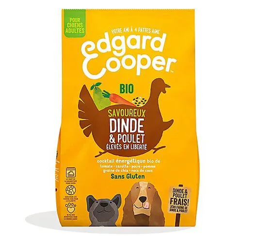Edgard & Cooper - Croquettes BIO à La Dinde Et Poulet Pour Chien - 7Kg 3 Edgard & Cooper - Croquettes BIO à La Dinde Et Poulet Pour Chien - 7Kg