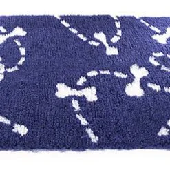 Martin Sellier - Tapis Plat Petbed Pointillé Bleu Et Blanc Pour Chien - 50x75cm
