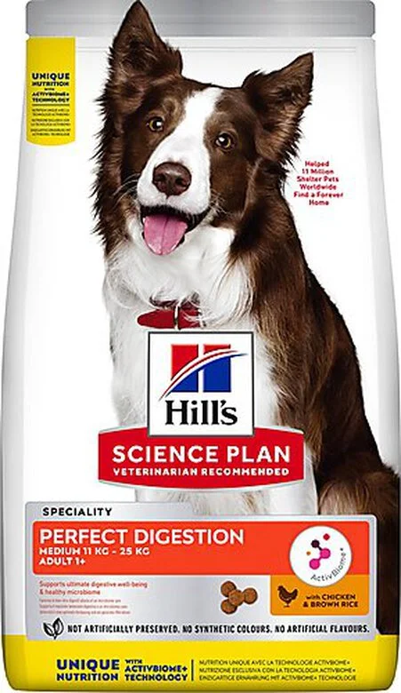 Hill's Science Plan - Croquettes Adulte Perfect Digestion Au Poulet Pour Chien Moyen - 12Kg 3 Hill's Science Plan - Croquettes Adulte Perfect Digestion Au Poulet Pour Chien Moyen - 12Kg