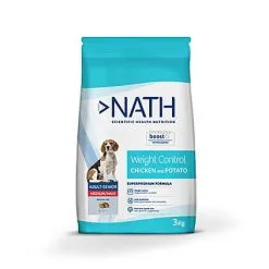 Nath - Croquettes Medium/Maxi Adult Weight Control Au Poulet Pour Chien - 3Kg