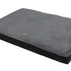 Animalis - Matelas Tissu Suédine Noir Et Gris Pour Chien - 120x75x12cm