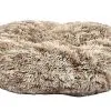 Bobby - Coussin Oval Poilu Taupe Pour Chien - 55x45cm
