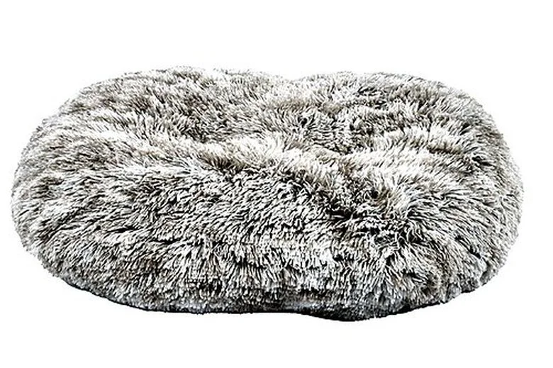 Bobby - Coussin Oval Poilu Gris Pour Chien - 65x56cm 3 Bobby - Coussin Oval Poilu Gris Pour Chien - 65x56cm