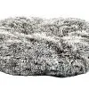 Bobby - Coussin Oval Poilu Gris Pour Chien - 73x58cm