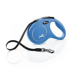 Flexi - Laisse à Enrouleur Classic Sangle Bleu M Pour Chiens - 5m