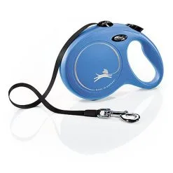 Flexi - Laisse à Enrouleur Classic Sangle Bleu L Pour Chiens - 8m