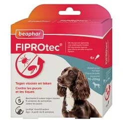 Beaphar - Pipettes Antiparasitaires Fiprotec Pour Chien Moyen - X4